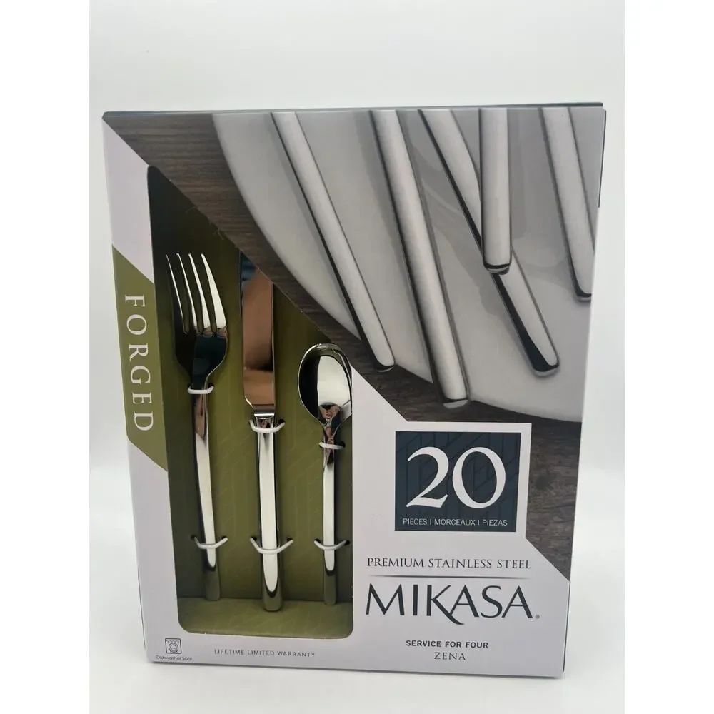 Mikasa Zena 20-Piece Flatware Set Service for 4 18/0 Stainless Steel Silverware